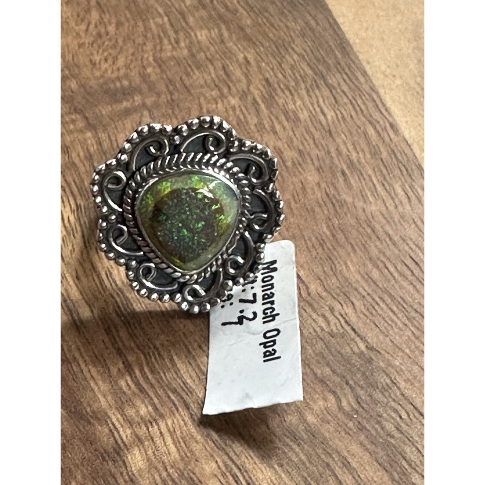 Monarch Opal Gemstone 925 Solid Sterling Silver R… - image 1